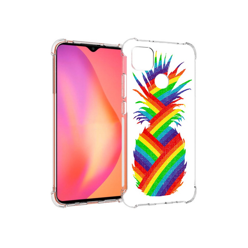 

Чехол MyPads Tocco для Xiaomi Redmi 9C радужный ананас (PT152115.265.566), Прозрачный, Tocco
