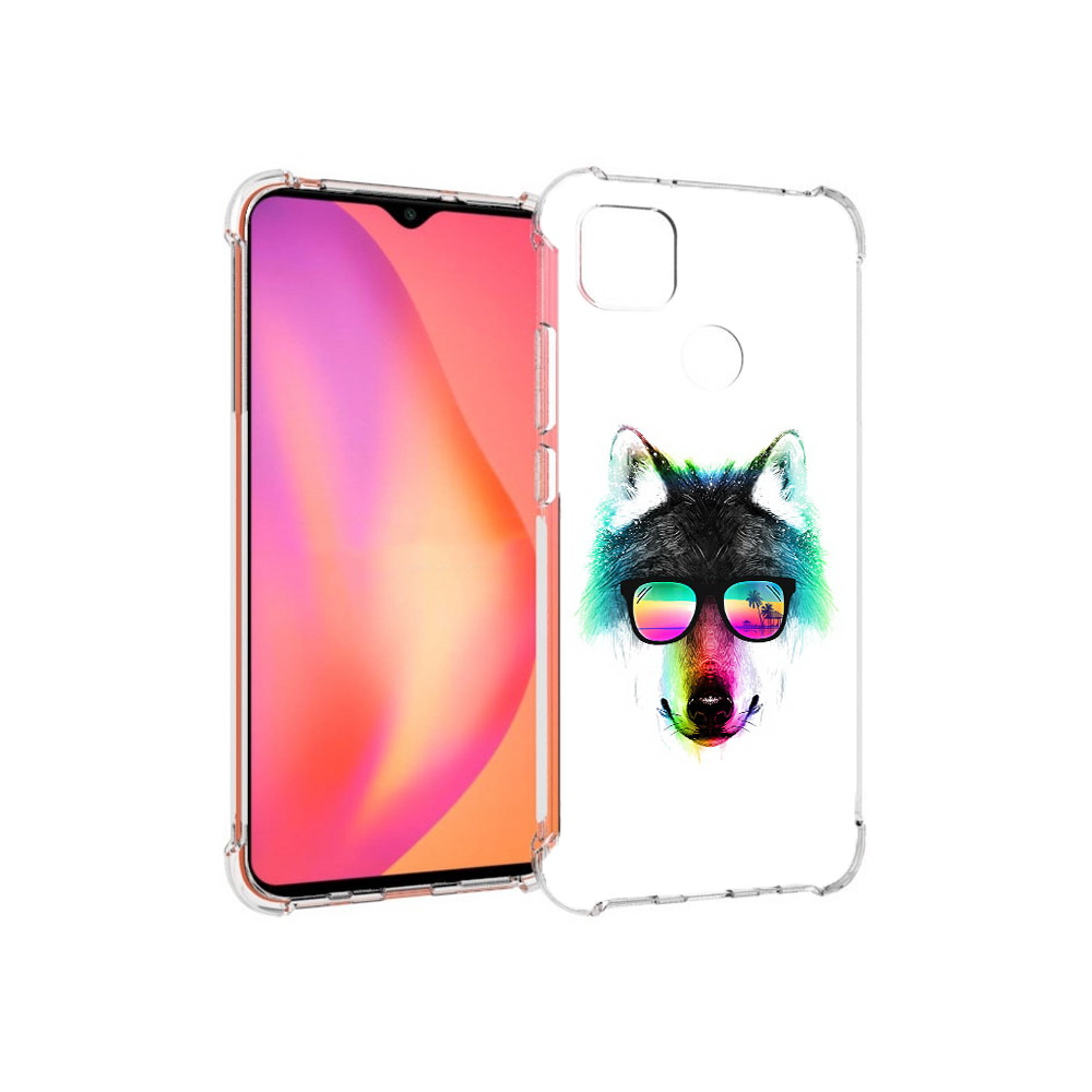 

Чехол MyPads Tocco для Xiaomi Redmi 9C радужный волк (PT152115.265.567), Прозрачный, Tocco