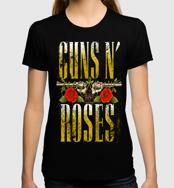 

Футболка женская Dream Shirts Guns and Roses Женская 10007941 черная XL, Guns and Roses Женская 10007941