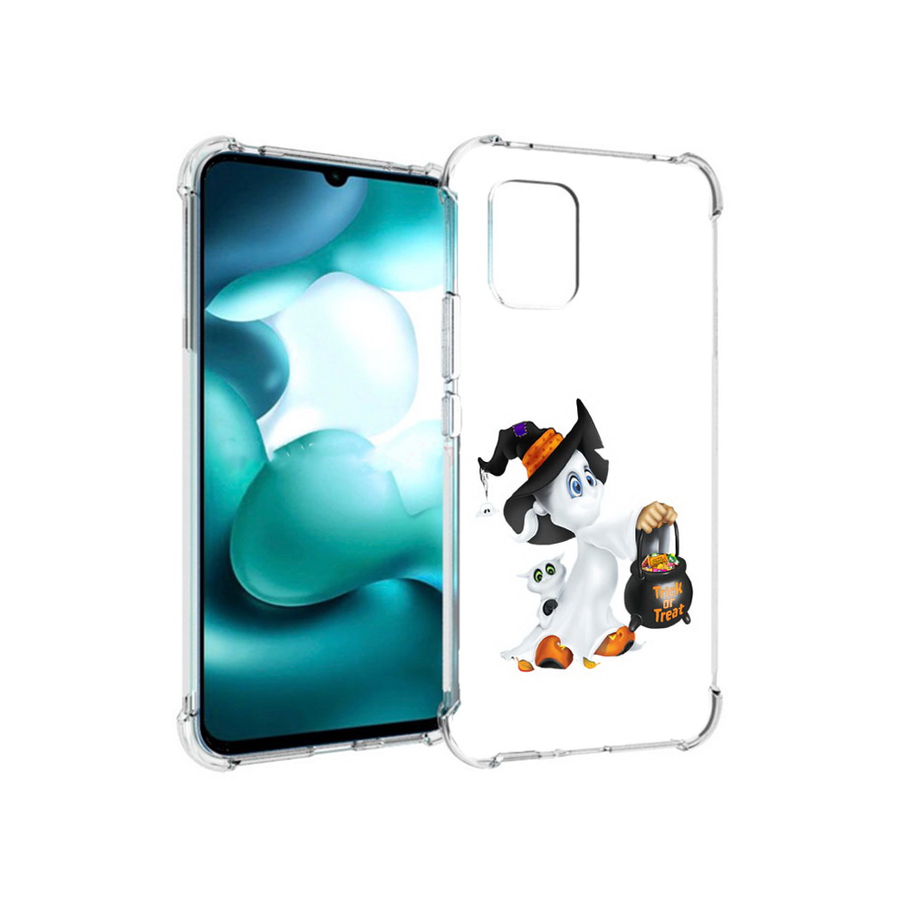 

Чехол MyPads Tocco для Xiaomi Mi 10 Lite Маленький призрак (PT150213.294.113), Прозрачный, Tocco