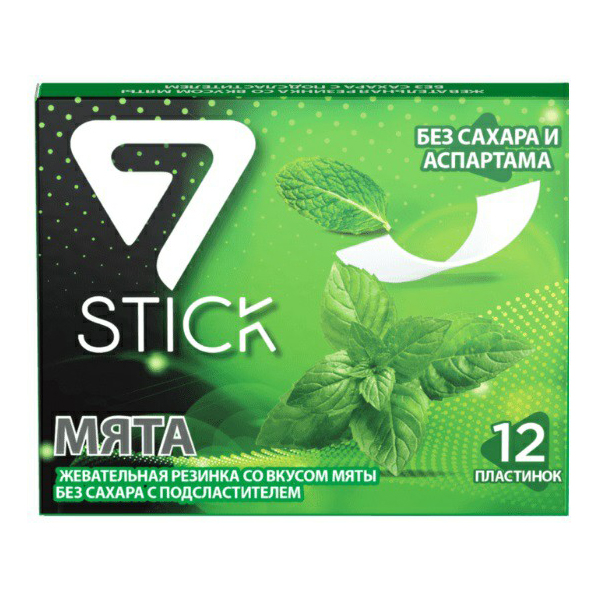 Жевательная резинка 7 Stick Мята 33 г 12 пластинок