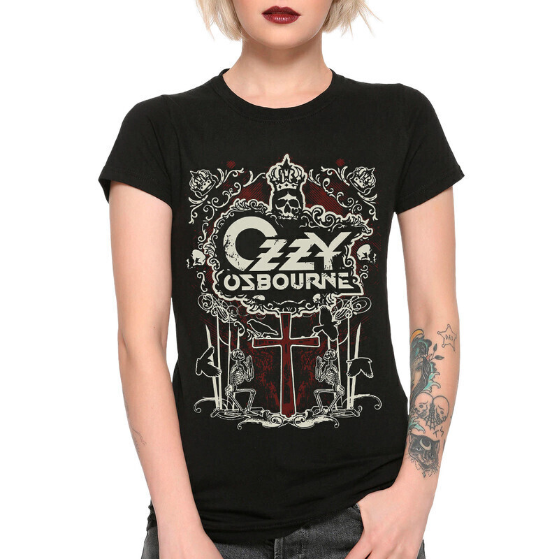 

Футболка женская Dream Shirts Оззи Осборн Женская 10008021 черная XS, Оззи Осборн Женская 10008021