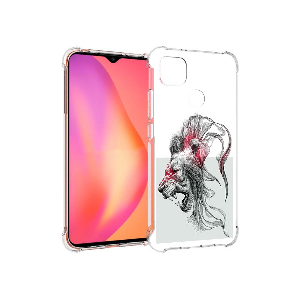 

Чехол MyPads Tocco для Xiaomi Redmi 9C разъяренный лев (PT152115.265.576), Прозрачный, Tocco