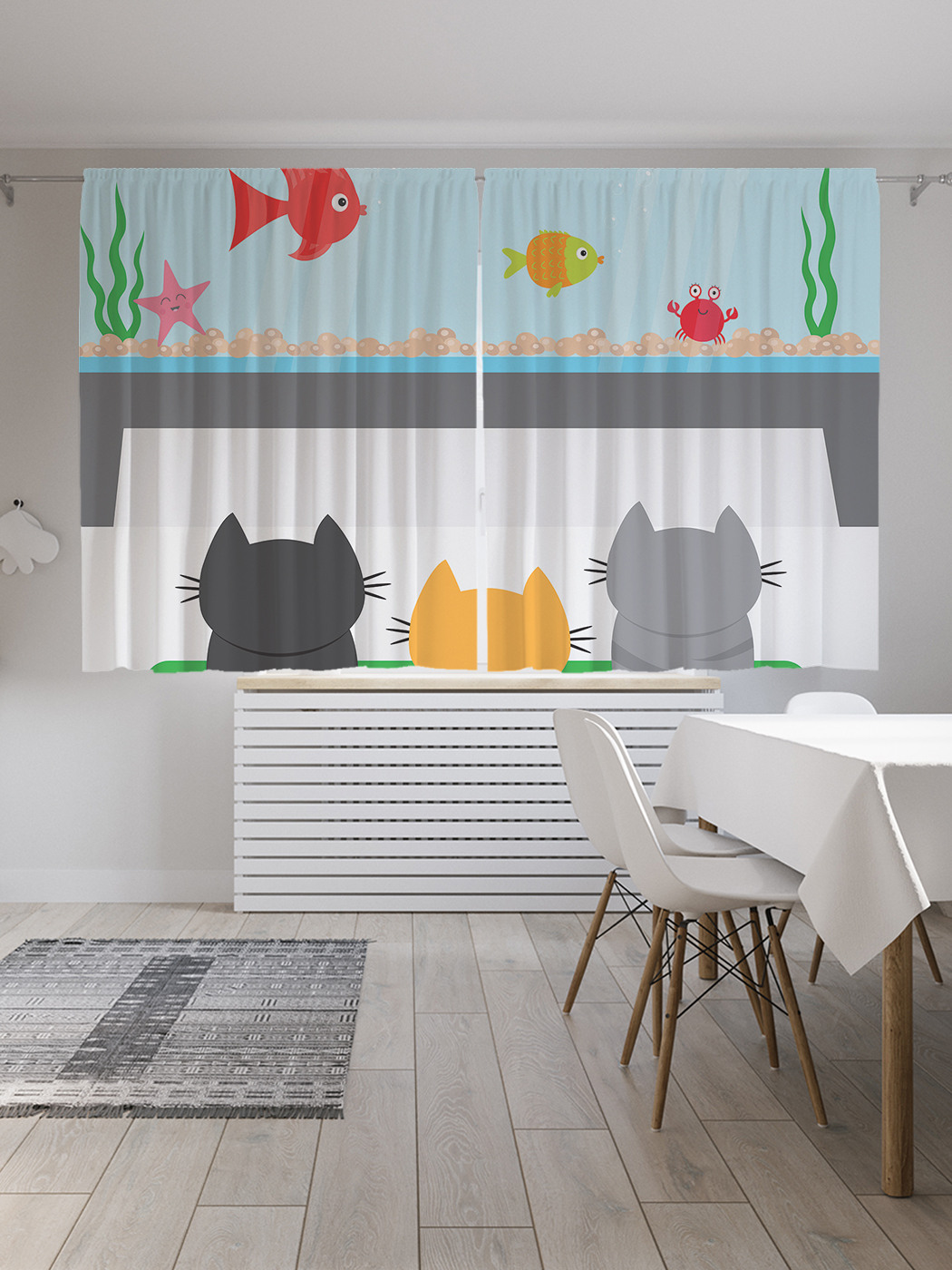 

Шторы JoyArty с фотопечатью "Коты на просмотре" из сатена, 290х180 см, Коты на просмотре