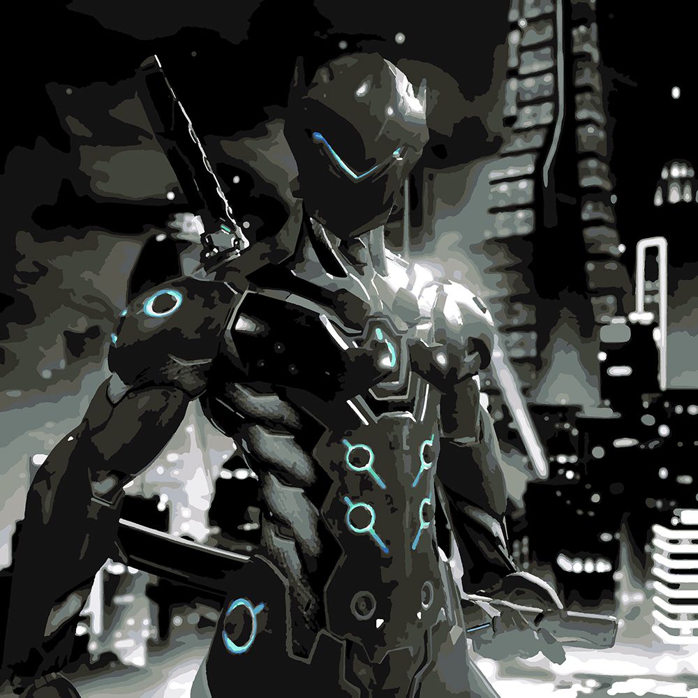 

Картина по номерам Красиво Красим Overwatch - Нуарный Гэндзи, 60 х 60 см, Overwatch - Нуарный Гэндзи