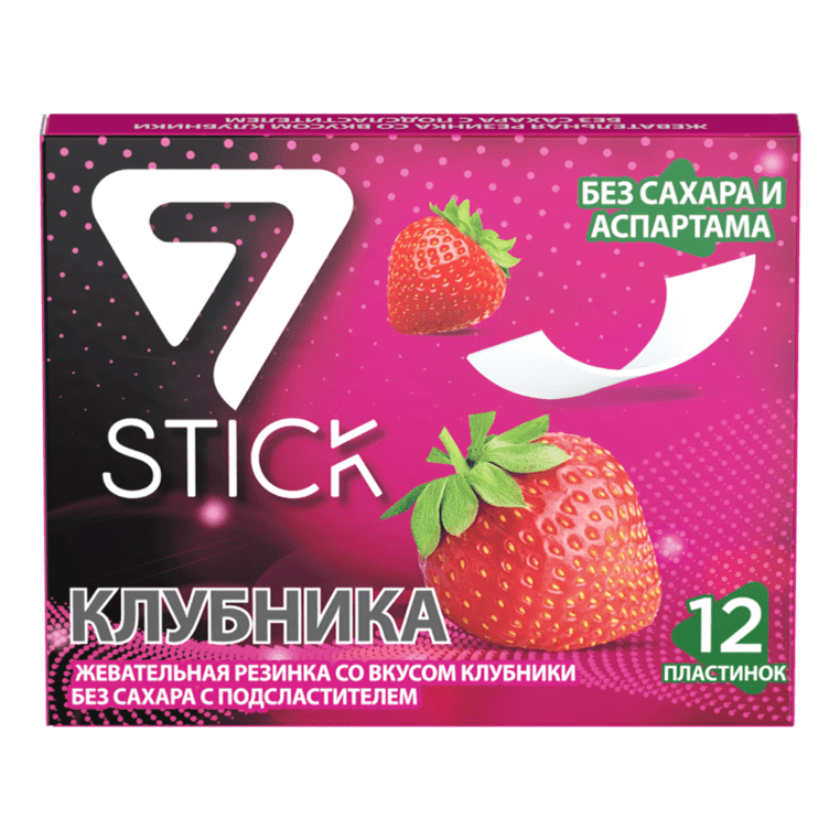 Жевательная резинка 7 Stick клубника 33 г