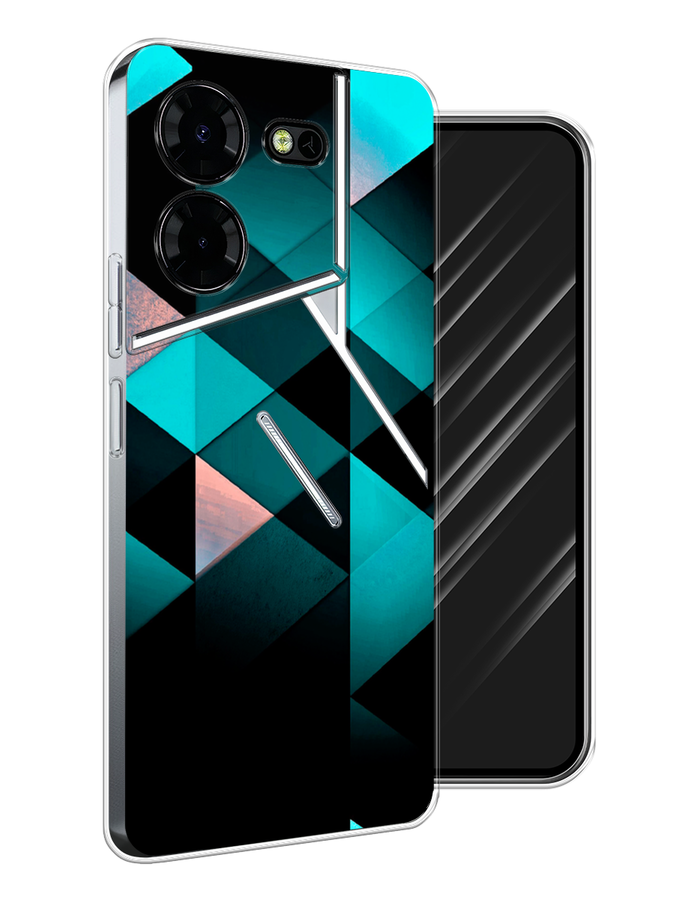 

Чехол Awog на Tecno Pova 5 Pro 5G "Геометрия 16", Бирюзовый;черный, 304550-1
