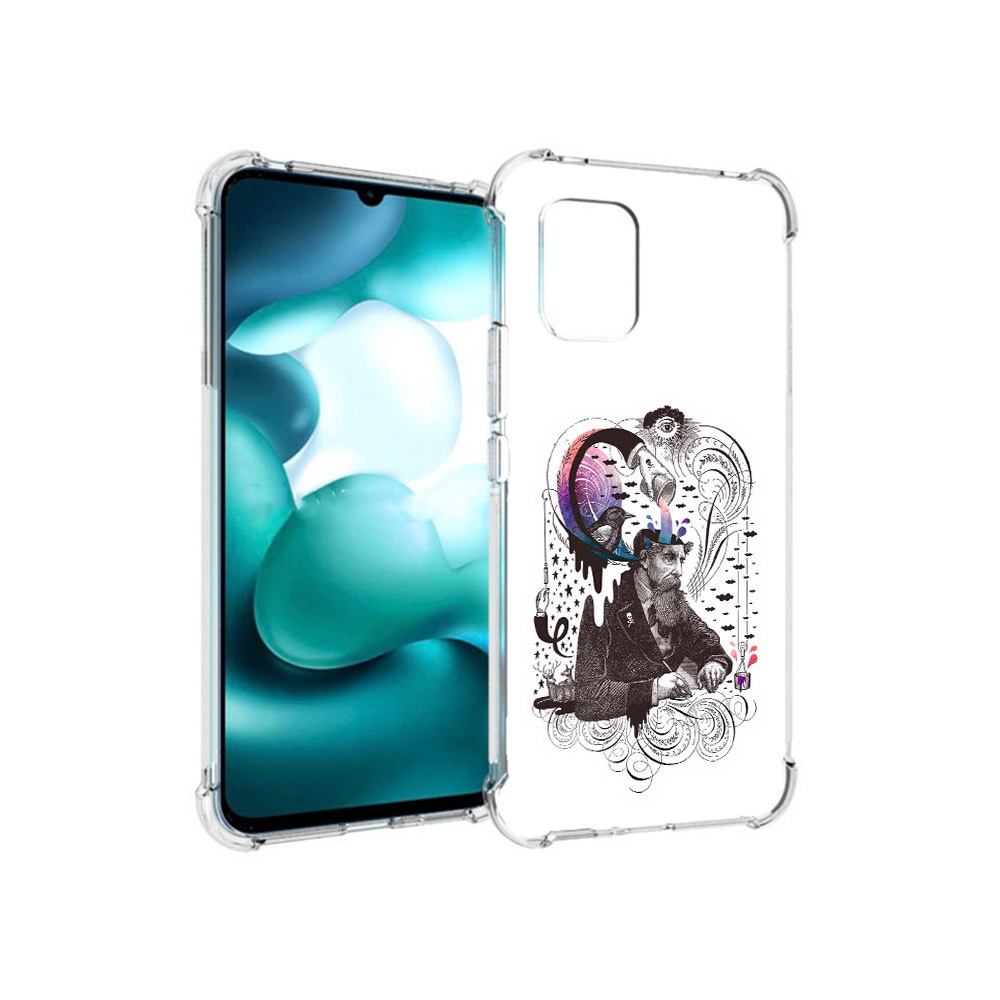 

Чехол MyPads Tocco для Xiaomi Mi 10 Lite абстракция думающий мужчина (PT150213.294.210), Прозрачный, Tocco