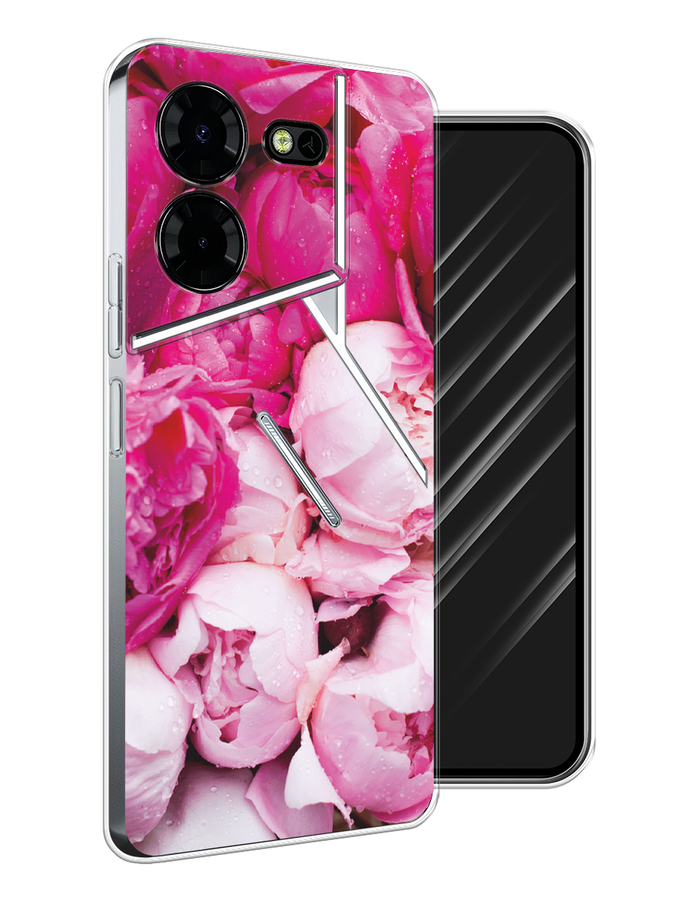 

Чехол Awog на Tecno Pova 5 Pro 5G "Пионы розово-белые", Белый;розовый, 304550-1