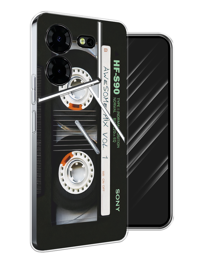 

Чехол Awog на Tecno Pova 5 Pro 5G "Кассета", Черный, 304550-1