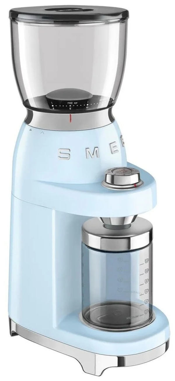 Кофемолка Smeg, пастельно-голубой, CGF01PBEU кофемолка smeg cgf11bleu