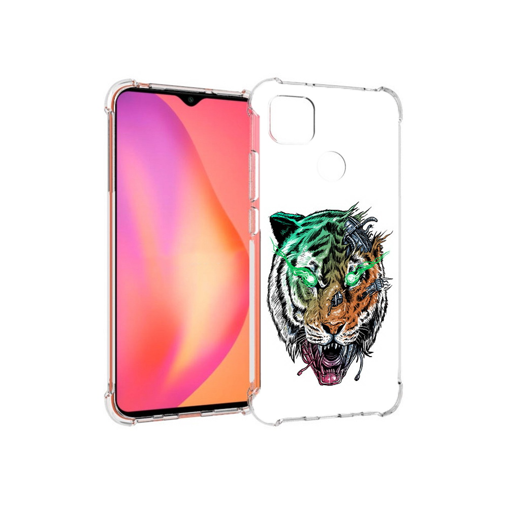 

Чехол MyPads Tocco для Xiaomi Redmi 9C робо-тигр (PT152115.265.584), Прозрачный, Tocco