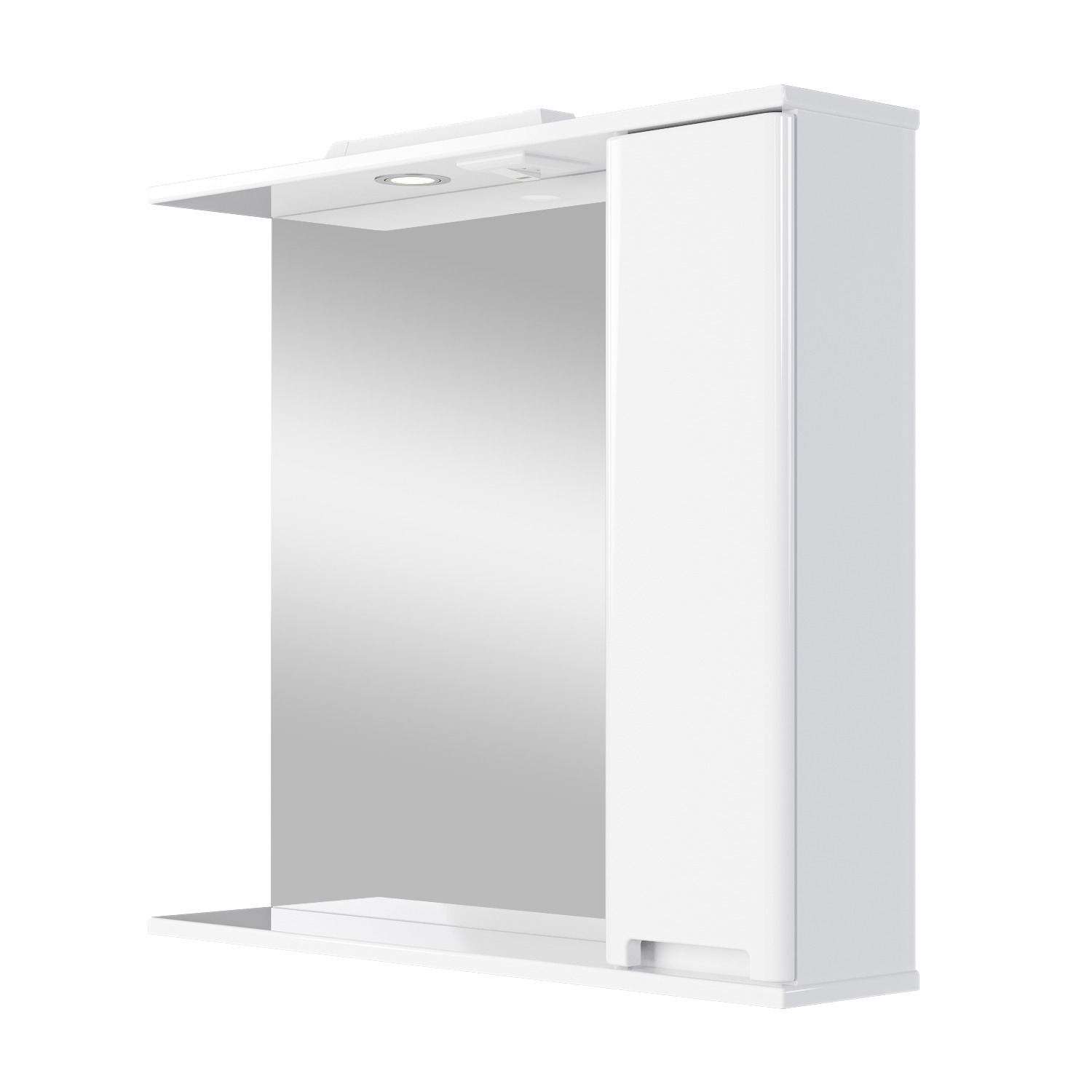Шкаф зеркальный SanStar Ориана 80 правый, белый, с подсветкой картон белый немелованный а4 16 л 200г м² тачки