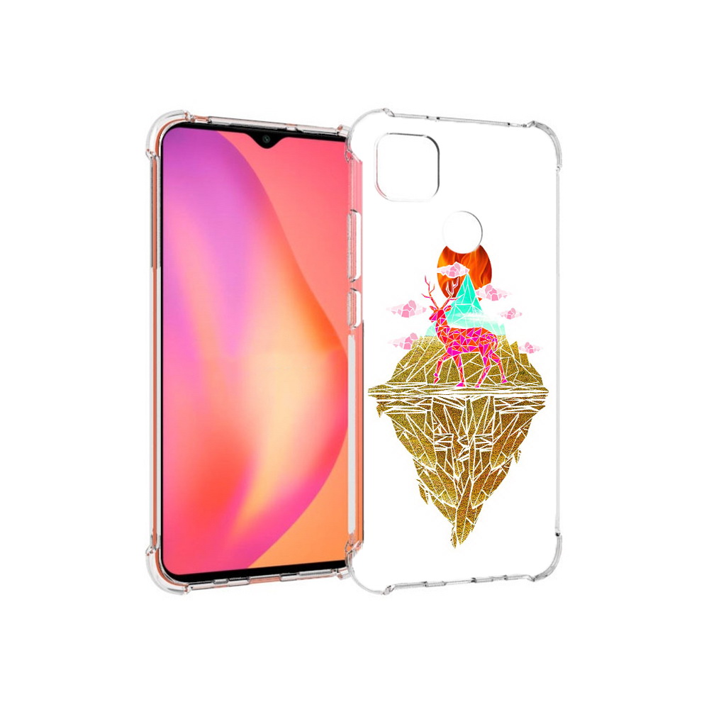 

Чехол MyPads Tocco для Xiaomi Redmi 9C розовый олень абстракция (PT152115.265.586), Прозрачный, Tocco