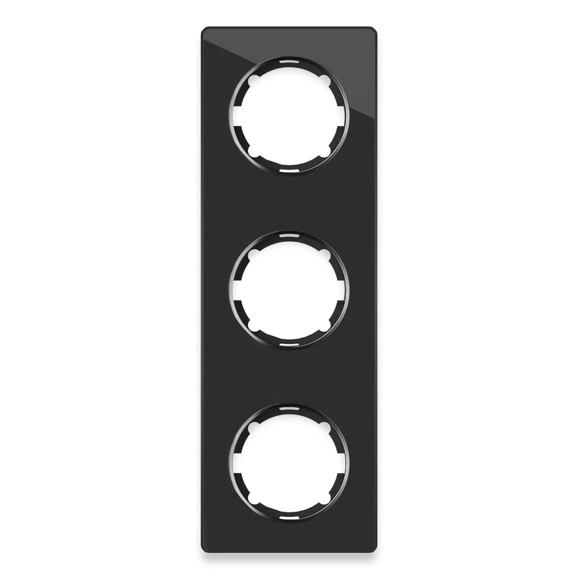 Рамка стеклянная OneKeyElectro Garda (для серии Florence) 3 поста,вертикальная,цвет чёрный трехпостовая рамка cgss