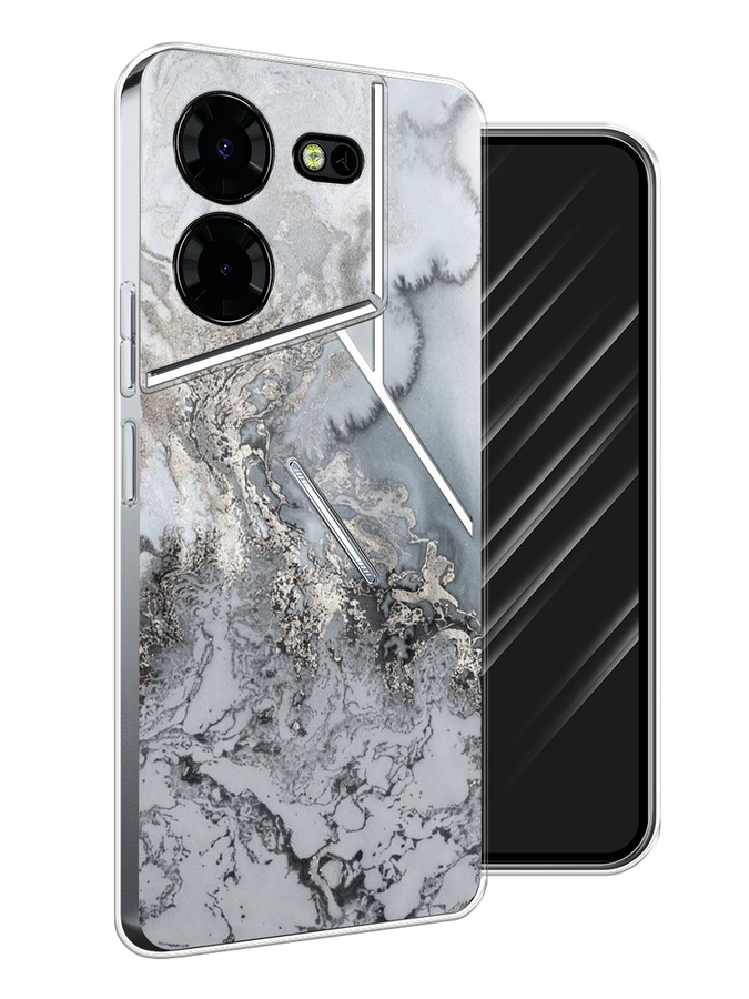 

Чехол Awog на Tecno Pova 5 Pro 5G "Морозная лавина серая", Серый;серебристый, 304550-1