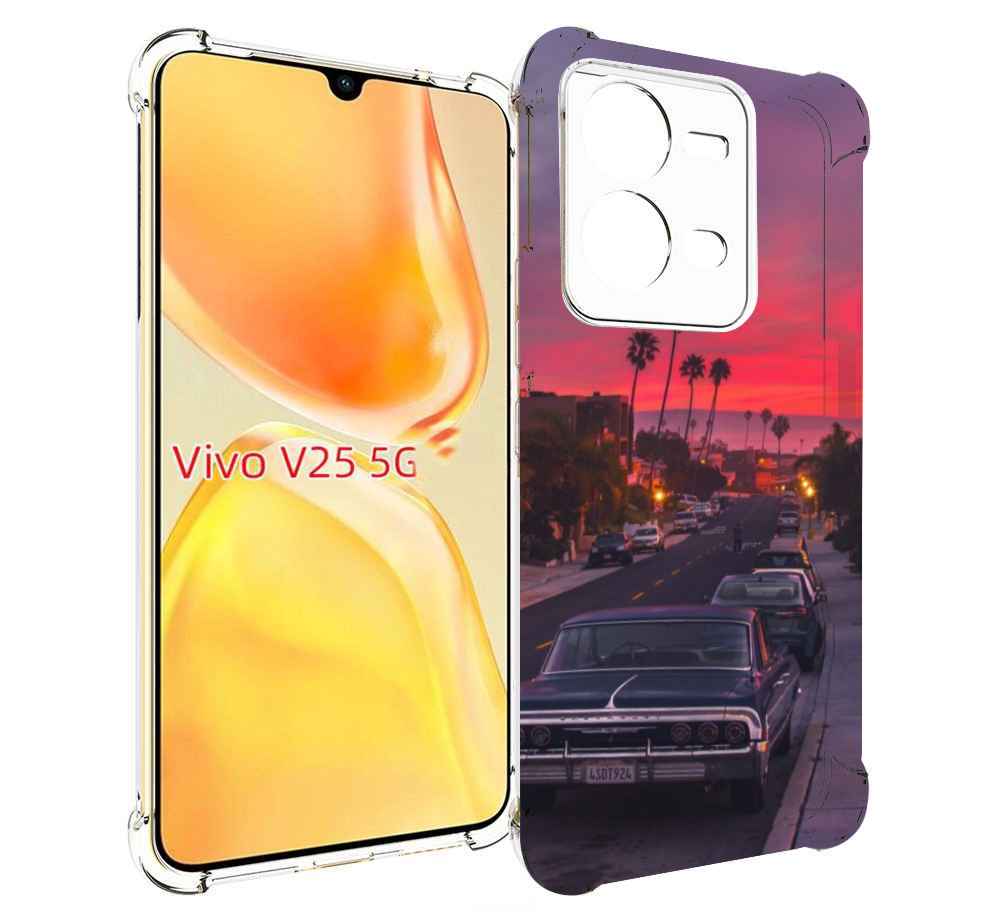 

Чехол MyPads красивая дорога америки для Vivo V25 5G / V25e, Прозрачный, Tocco