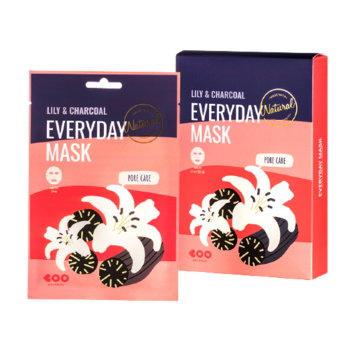 фото Dearboo маска для лица «сужение пор» - lily&charcoal every day mask, 27мл