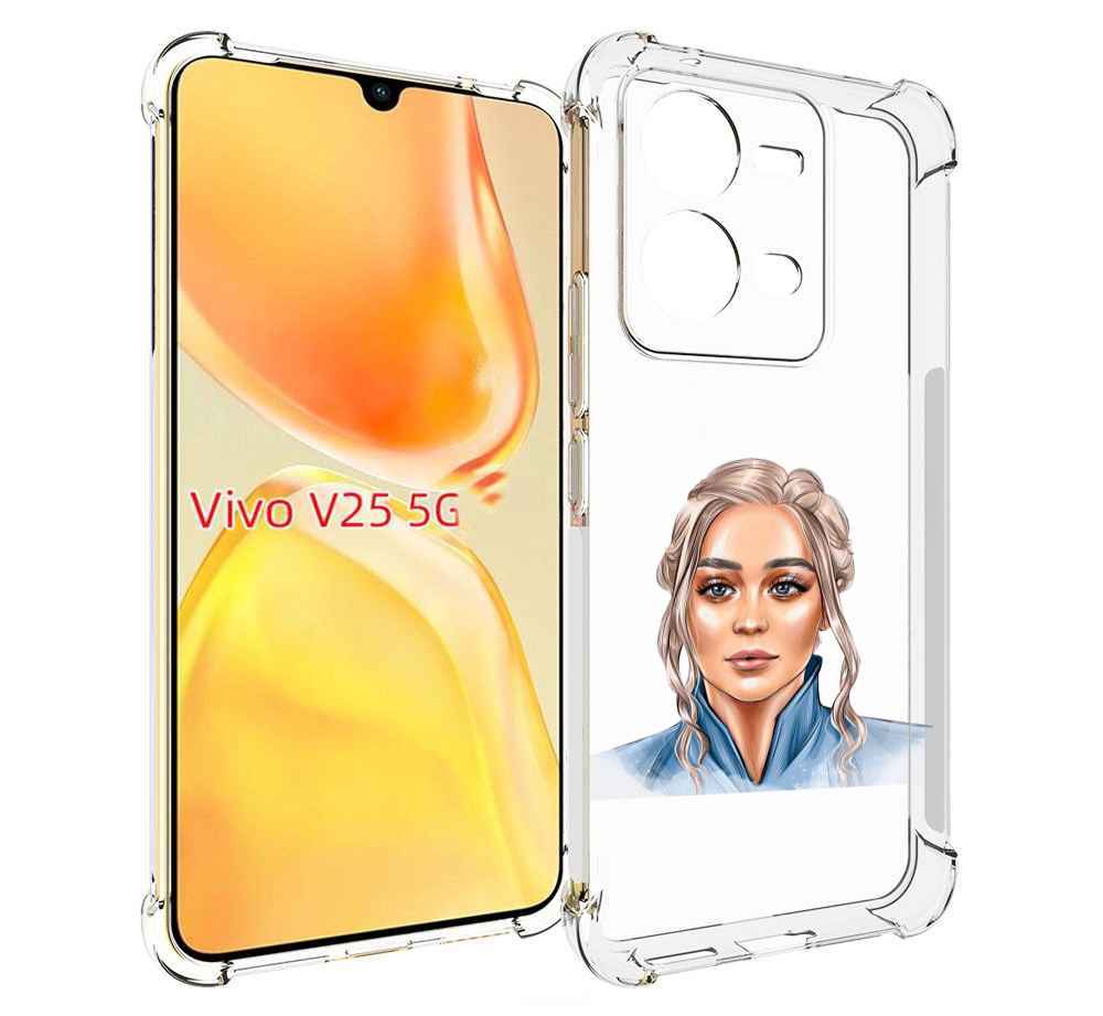 

Чехол MyPads красивая-нарисованная-девушка-блондинка женский для Vivo V25 5G / V25e, Прозрачный, Tocco