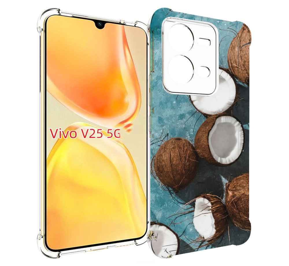 

Чехол MyPads красивые-кокосы для Vivo V25 5G / V25e, Прозрачный, Tocco