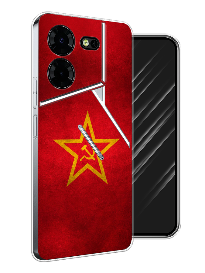 

Чехол Awog на Tecno Pova 5 Pro 5G "Красное знамя", Желтый;красный, 304550-1