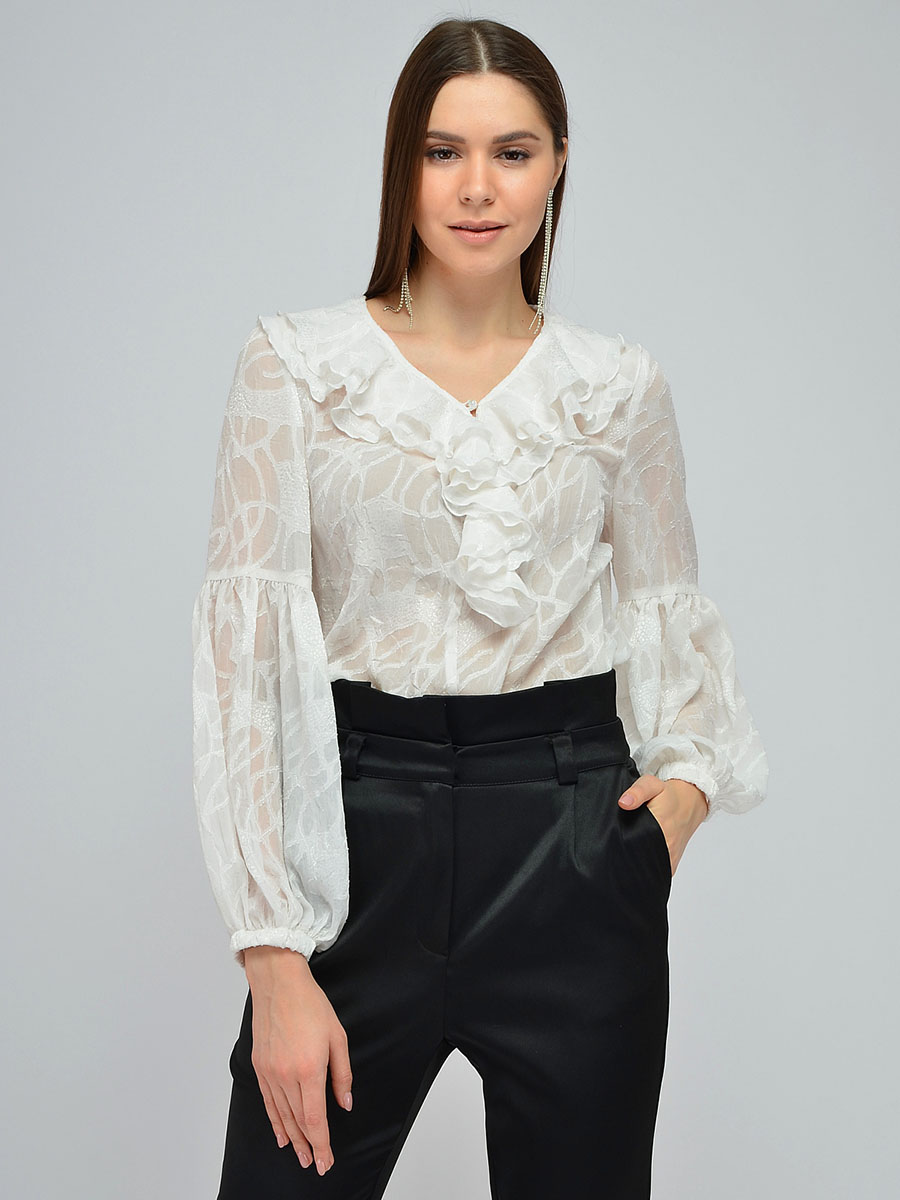 

Блуза женская 1001dress VI00046LB белая 44, VI00046