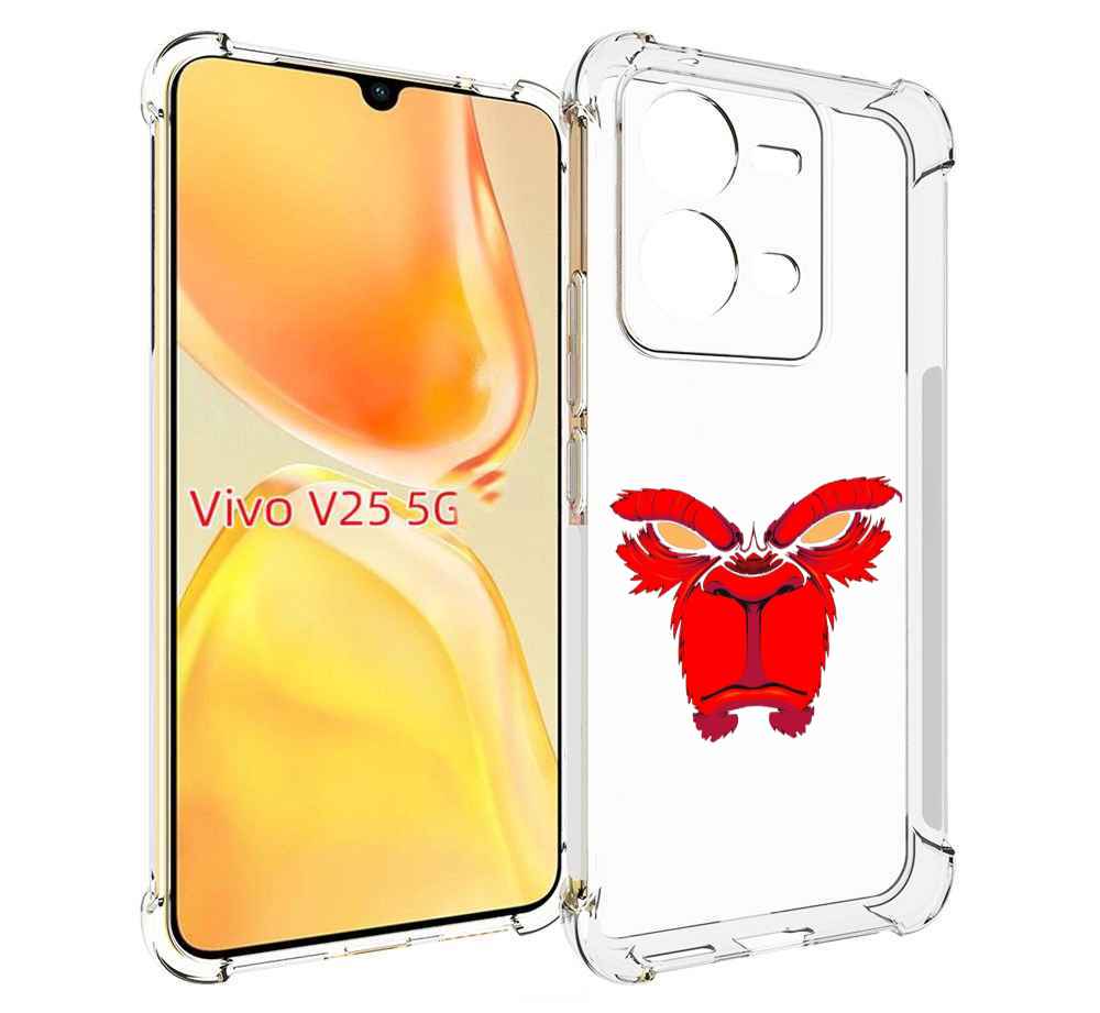 

Чехол MyPads красная обезьяна в темноте для Vivo V25 5G / V25e, Прозрачный, Tocco