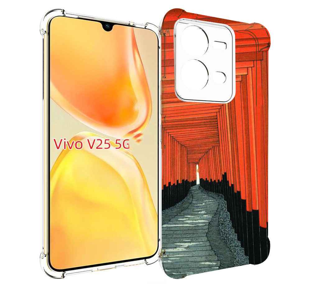 

Чехол MyPads красный коридор для Vivo V25 5G / V25e, Прозрачный, Tocco