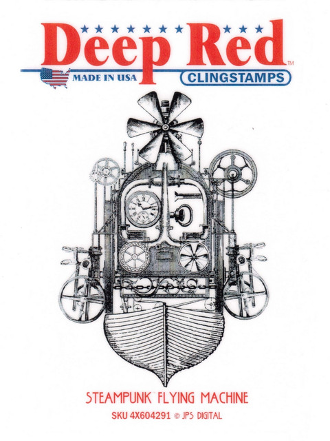 

Штамп резиновый «Steampunk Flying Machine», 7,6x10,1см