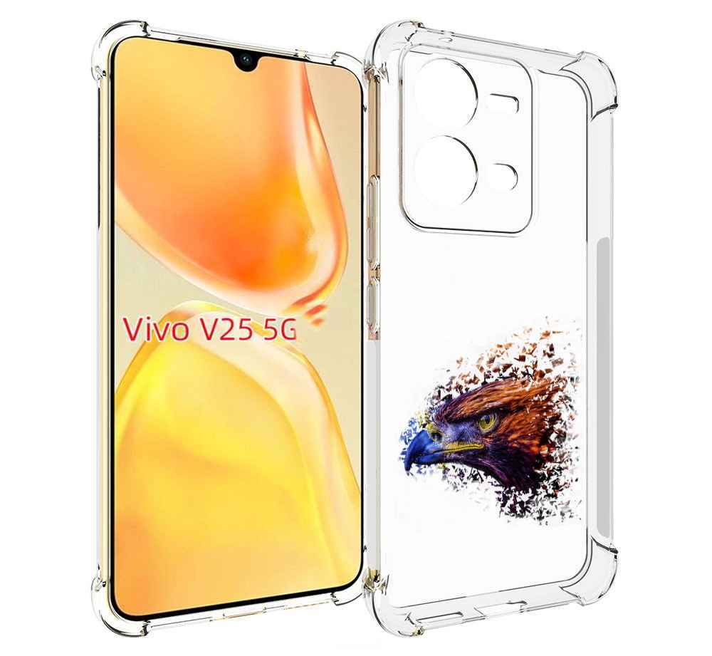 

Чехол MyPads красочный орел для Vivo V25 5G / V25e, Прозрачный, Tocco