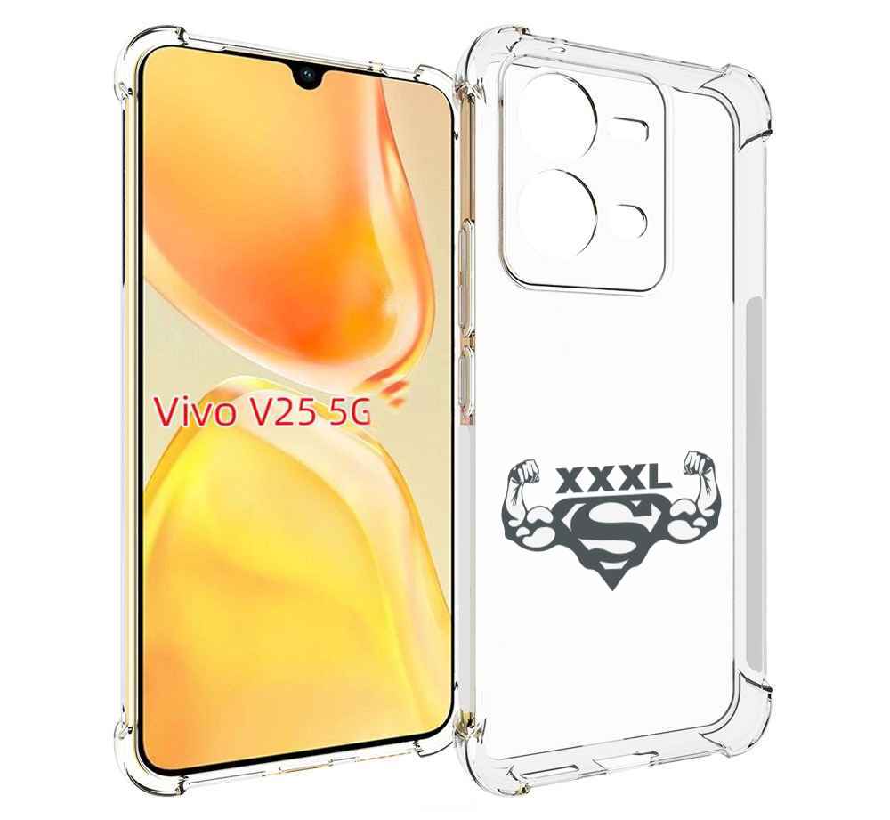 

Чехол MyPads бодибилдинг супермен для Vivo V25 5G / V25e, Прозрачный, Tocco
