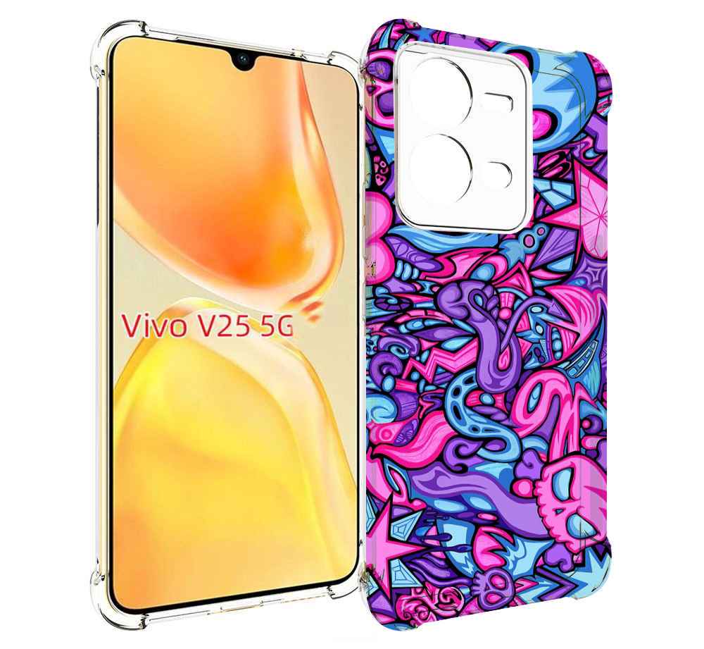 

Чехол MyPads крутой-паттерн для Vivo V25 5G / V25e, Прозрачный, Tocco