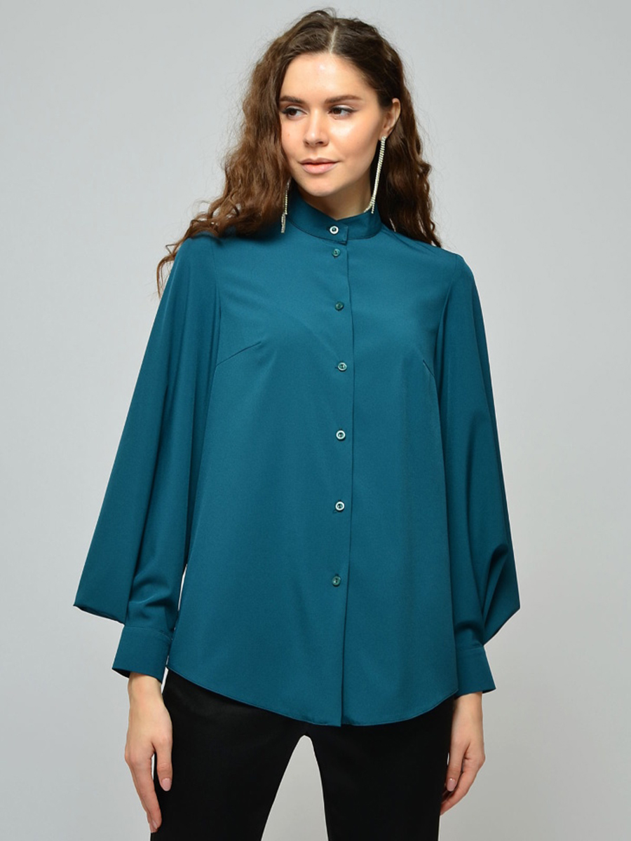 

Блуза женская 1001dress VI00115BL синяя 54, VI00115