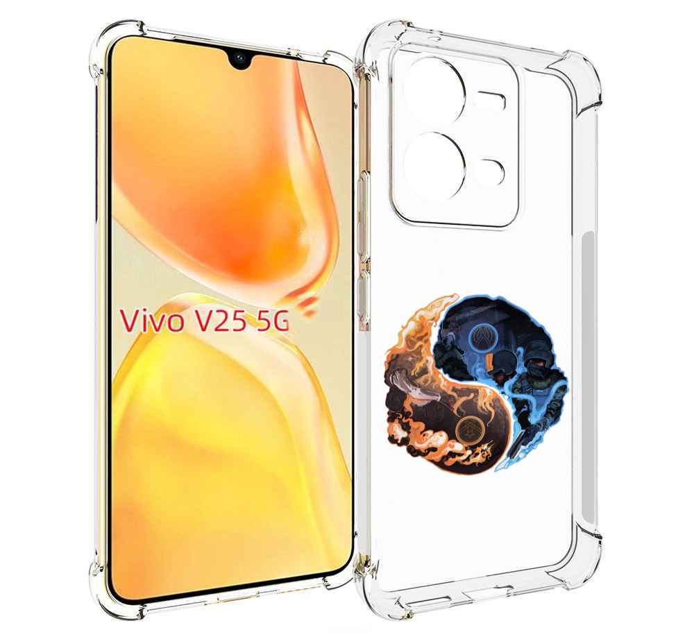 

Чехол MyPads кс-го-инь-янь для Vivo V25 5G / V25e, Прозрачный, Tocco