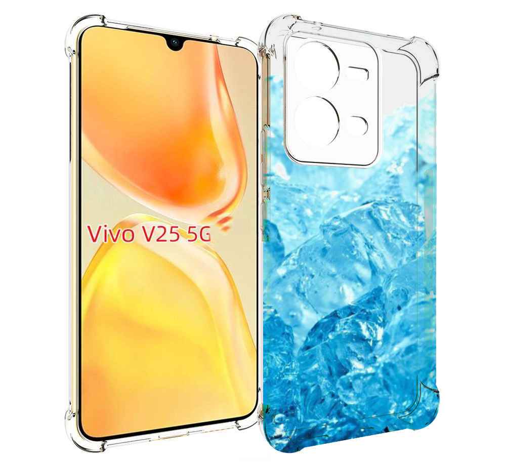 

Чехол MyPads кусочки-льда для Vivo V25 5G / V25e, Прозрачный, Tocco