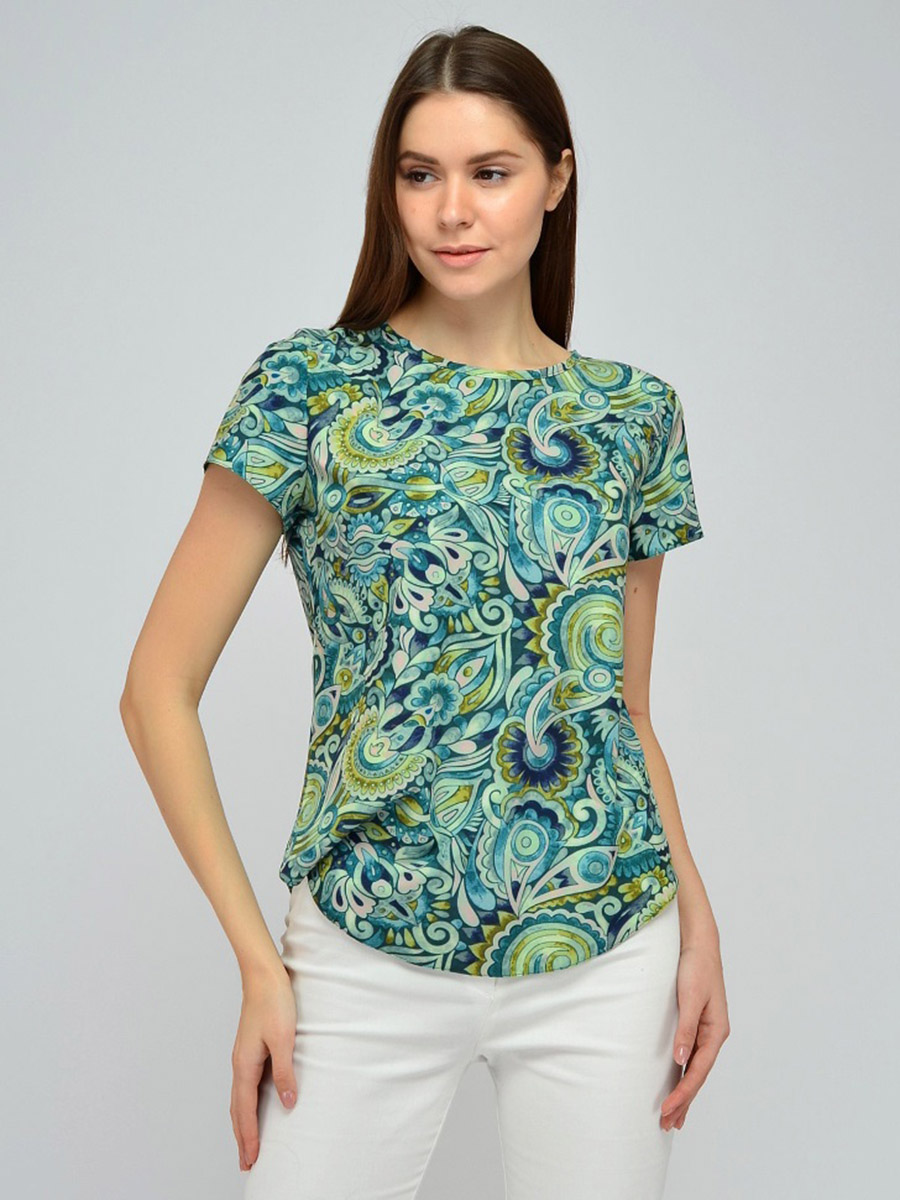 

Блуза женская 1001dress VI00140BL зеленая 44, VI00140