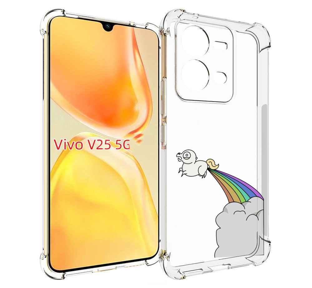 

Чехол MyPads летающее-пони детский для Vivo V25 5G / V25e, Прозрачный, Tocco