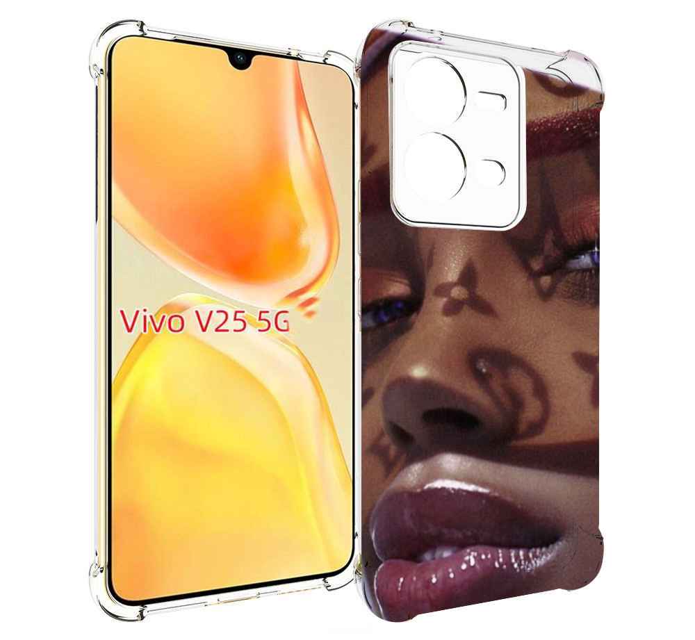

Чехол MyPads лицо девушки тень женский для Vivo V25 5G / V25e, Прозрачный, Tocco