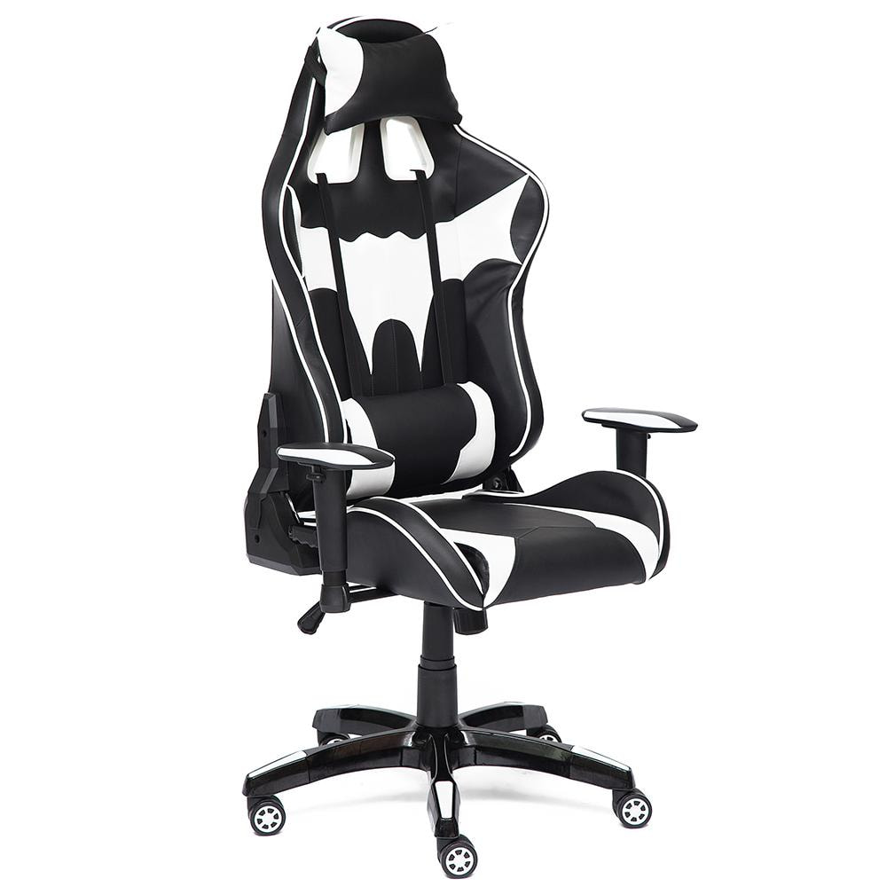 фото Кресло игровое tetchair ibat кож/зам, black/white