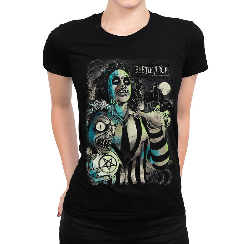 

Футболка женская Dream Shirts Битлджус Женская 10008041 черная S, Битлджус Женская 10008041