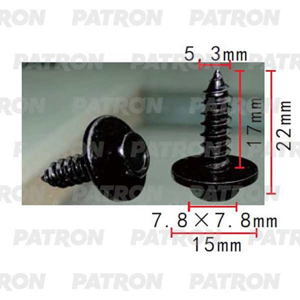 Саморез Применяемость: Саморез 5.3mm Универсальный PATRON арт. P37-2220