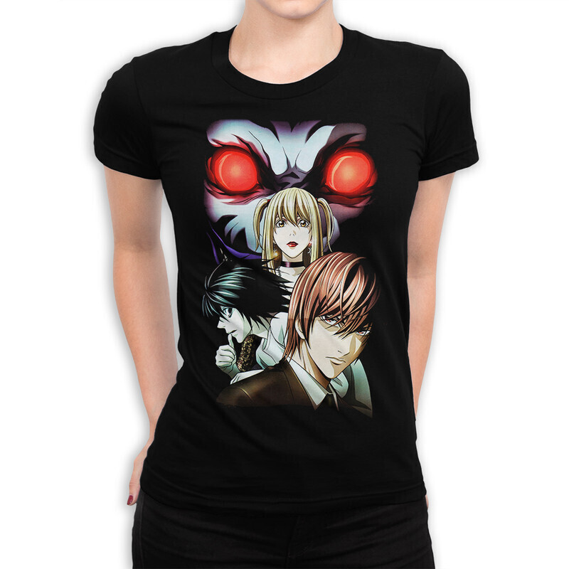 

Футболка женская Dream Shirts Death Note - Тетрадь Смерти Женская 10008071 черная L, Death Note - Тетрадь Смерти Женская 10008071