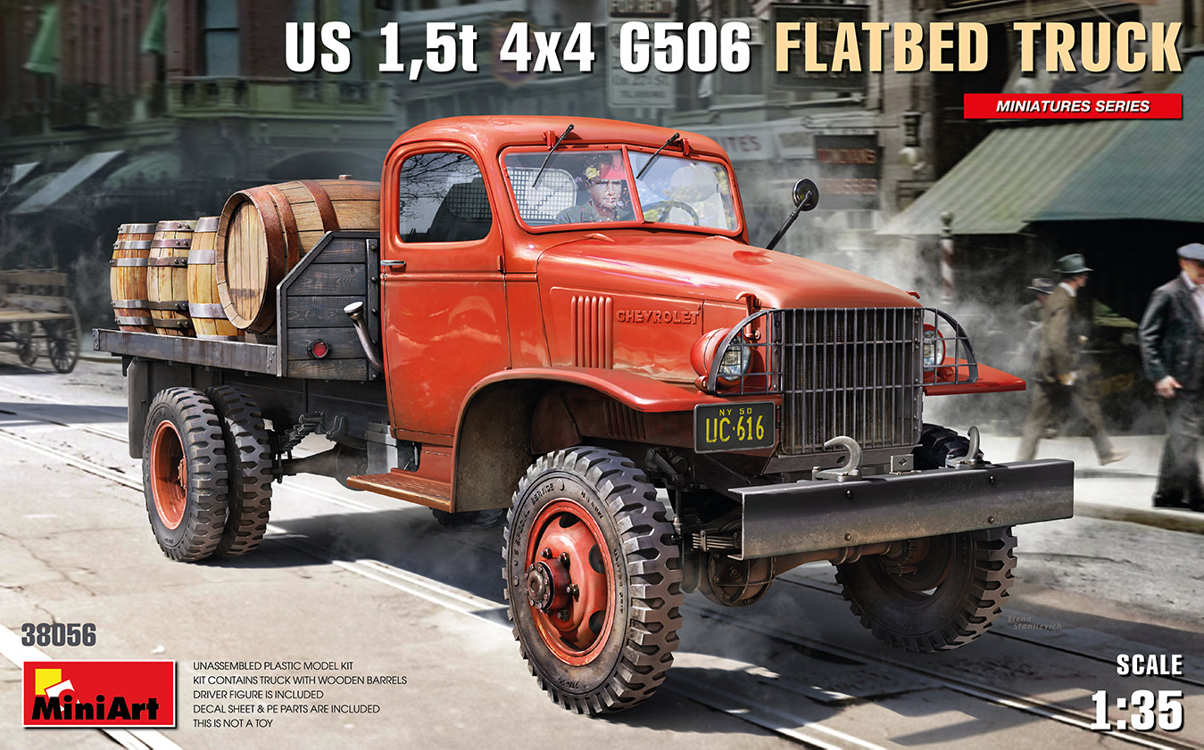 

Сборная модель MiniArt 1/35 Грузовик армии США G506 4x4 1,5 т 38056