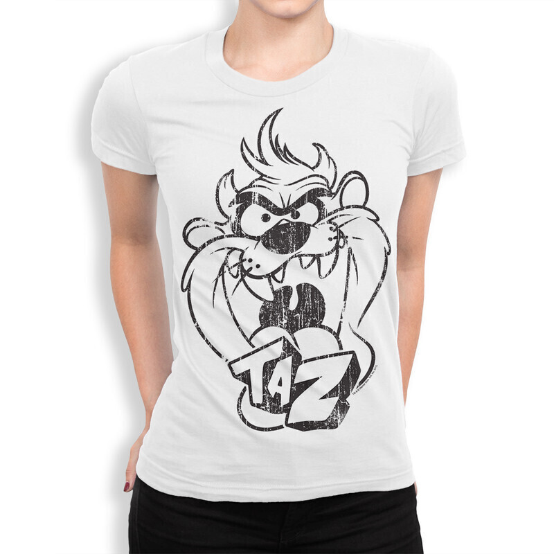 

Футболка женская Dream Shirts Тасманский дьявол Женская 10008081 белая M, Тасманский дьявол Женская 10008081