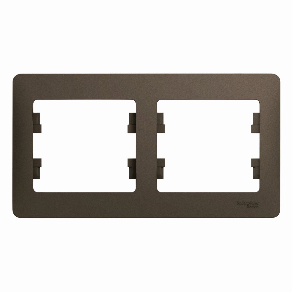 

Рамка SE 2-ная, горизонтальная Шоколад Glossa 7шт, GSL000802.7, Черный