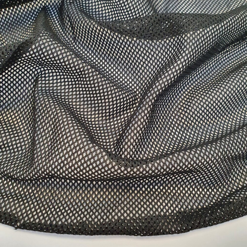 фото Ткань для шитья сетка стрейч подкладочная, цвет черный, отрез 100*160см. nteks