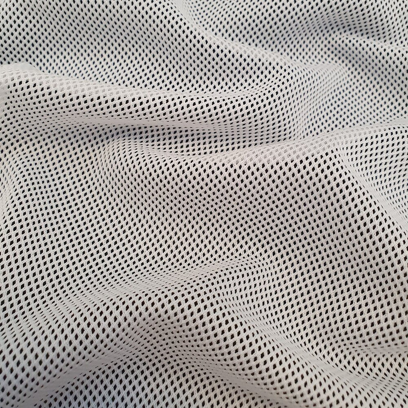 Ткань для шитья сетка стрейч подкладочная, цвет белый, отрез 100*160см.