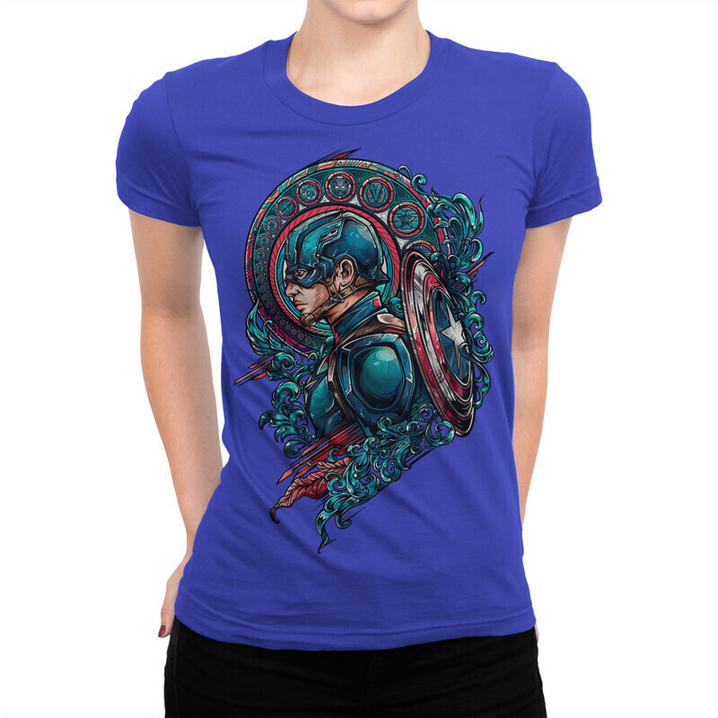

Футболка женская Dream Shirts Супергерой Женская 10008101 синяя S, Супергерой Женская 10008101