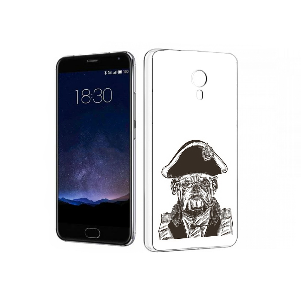 

Чехол MyPads Tocco для Meizu Pro 5 мопс генерал (PT18126.86.483), Прозрачный, Tocco