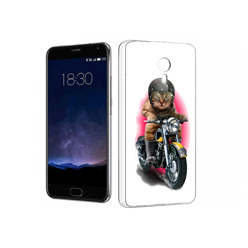 

Чехол MyPads Tocco для Meizu Pro 5 мото-кот (PT18126.86.485), Прозрачный, Tocco